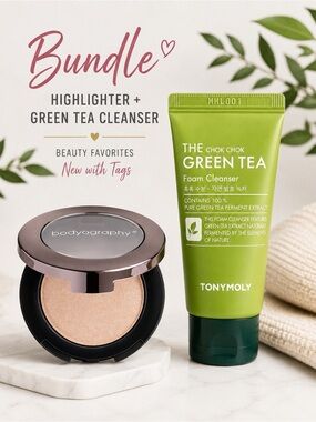 Bodyography Highlighter + TONYMOLY Chok Chok Green Tea Foam Cleanser Bundle